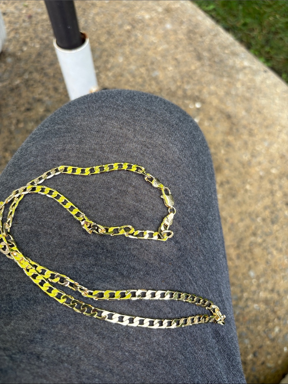 Gold and Yellow Chain Necklace - Women's Accessory